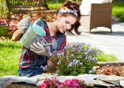 Modern hard landscaping and soft planting in Goldersgreen