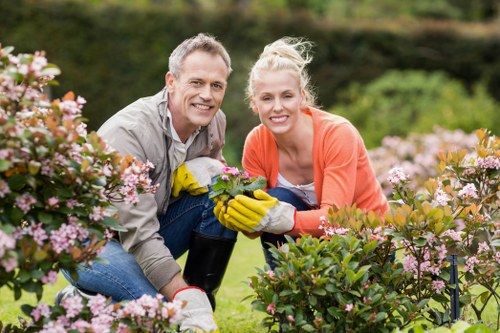 Practical landscaping work in a Goldersgreen garden with access considerations
